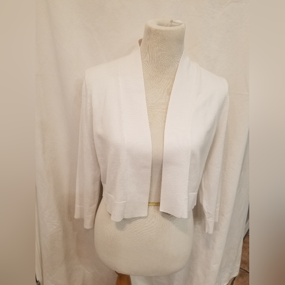 Calvin Klein white cotton cardigan size large